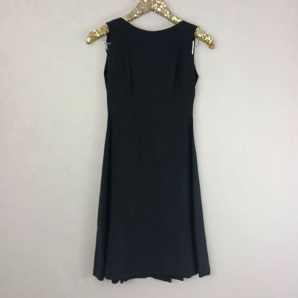 Vintage 50s Stanton JR Petite Women's Black Mini Dress Union Made size 7 Formal - Picture 10 of 13